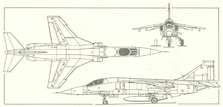 схема  истребителя-бомбардировщика F1